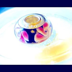 925 STERLING SILVER SOLID CORE MURANO GLASS BEAD